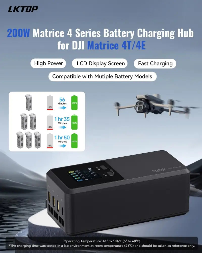 LKTOP 200W Matrice 4 series Three-Way Charger (AC)