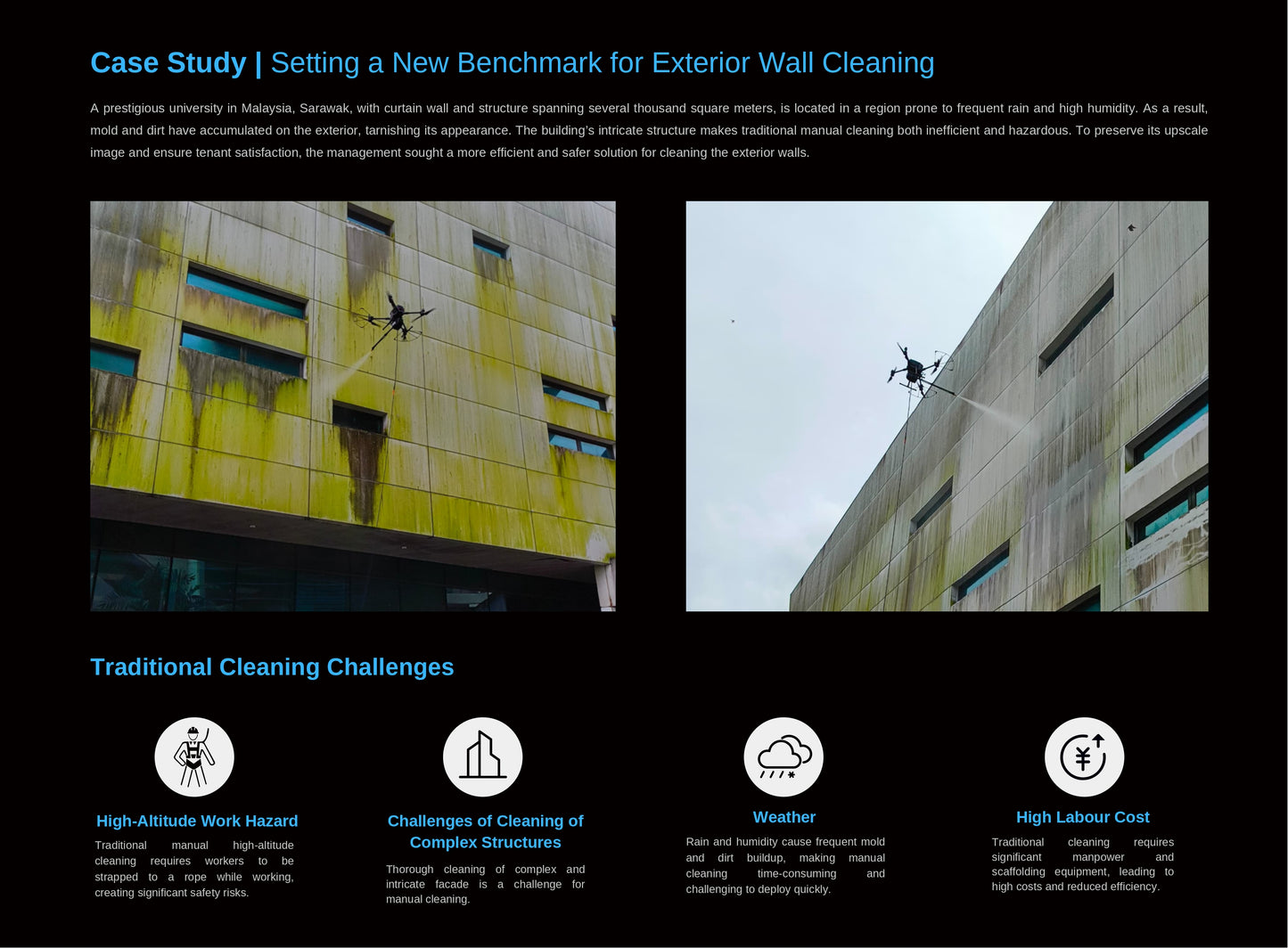 SkyClean FC-3 Aerial Flexible Tethered Cleaning System for DJI Matrice 300/350