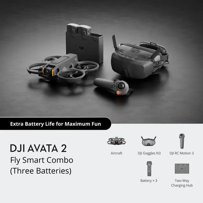 DJI Avata 2 - Fly Smart Combo (Three Batteries)
