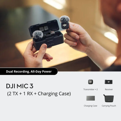 DJI Mic 3 (2TX + 1RX + Charging Case)