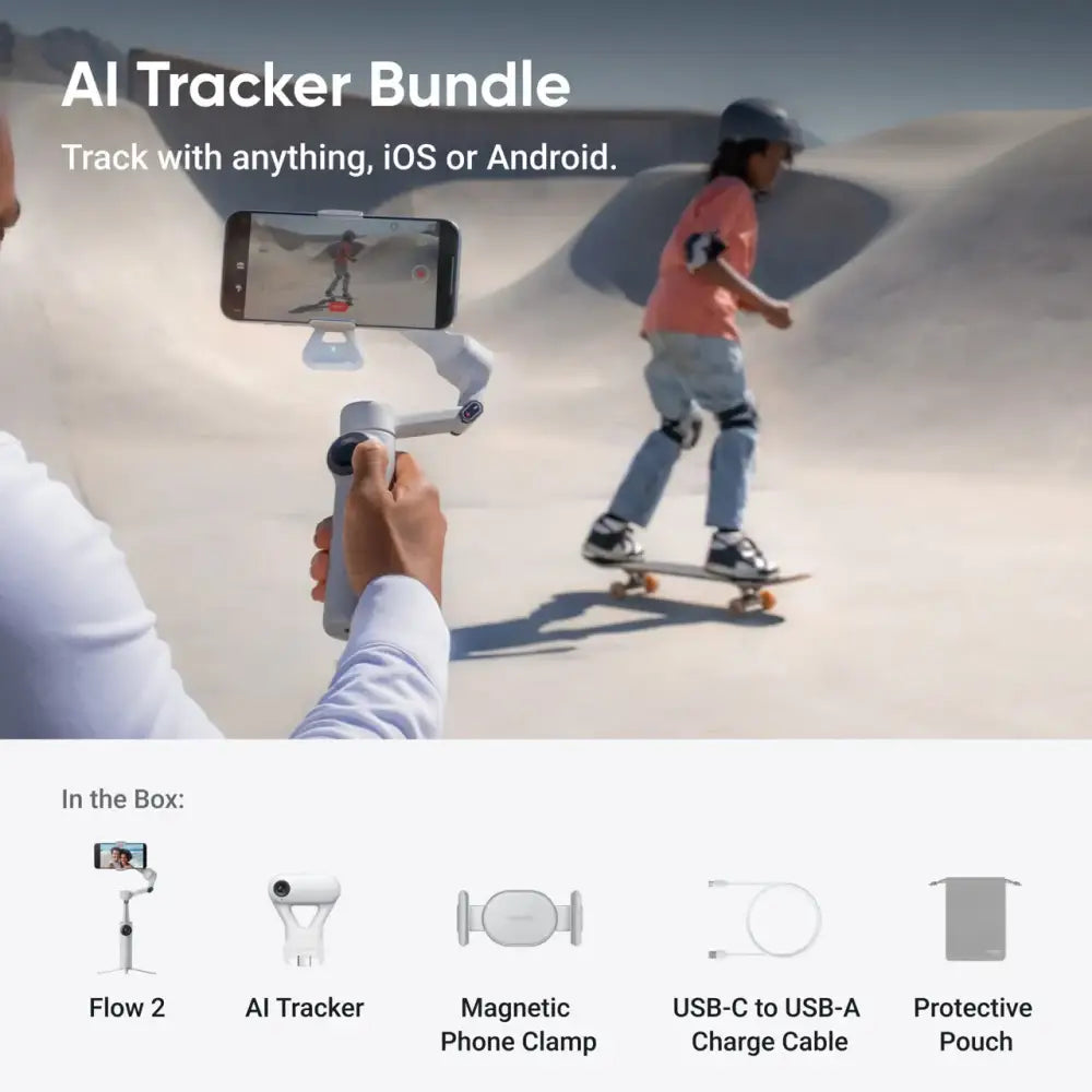 Insta360 Flow 2 AI Tracker Kit / Stone Grey