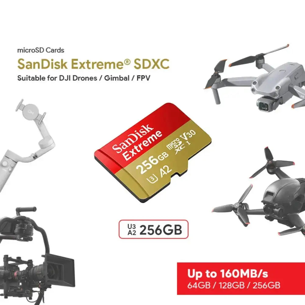 Sandisk Extreme Sdxc Uhs-I A2 64Gb / 128Gb 256Gb 512Gb
